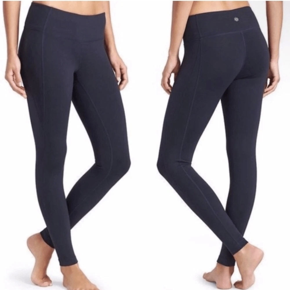 Athleta Women's S Navy Blue Chaturanga High Rise Leggings 27" Inseam
